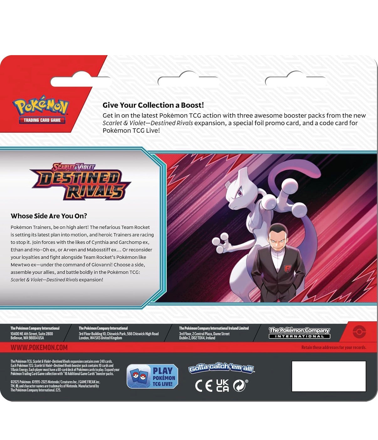 Pokémon Destined Rivals 3-Pack Blister