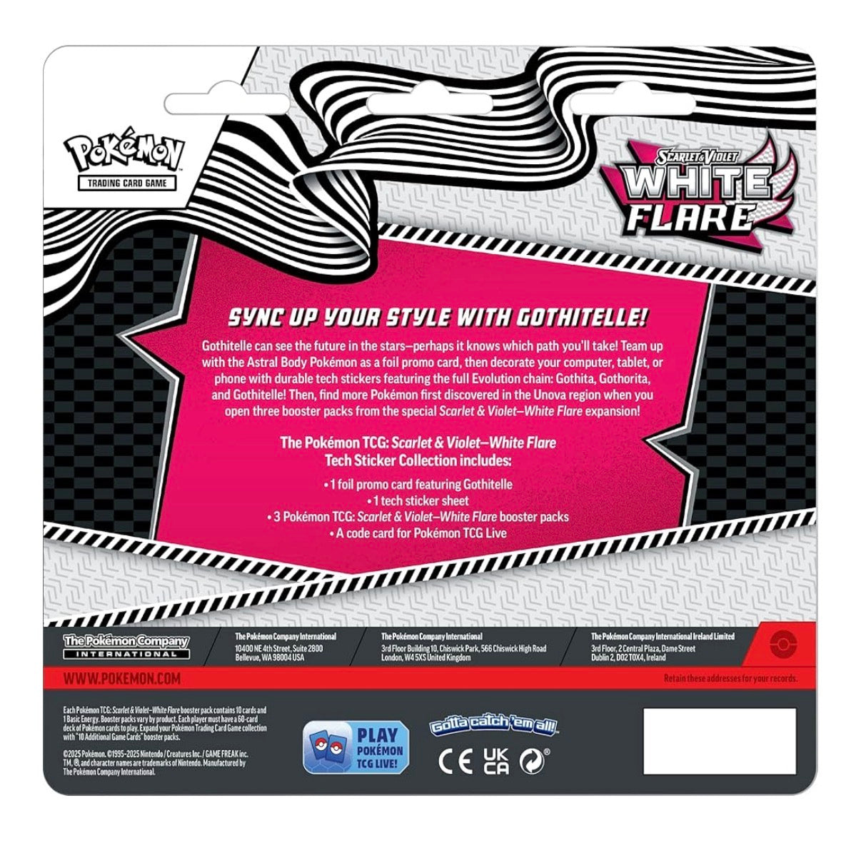Gothitelle, Pokémon TCG: Scarlet & Violet White Flare Tech Sticker Collection.