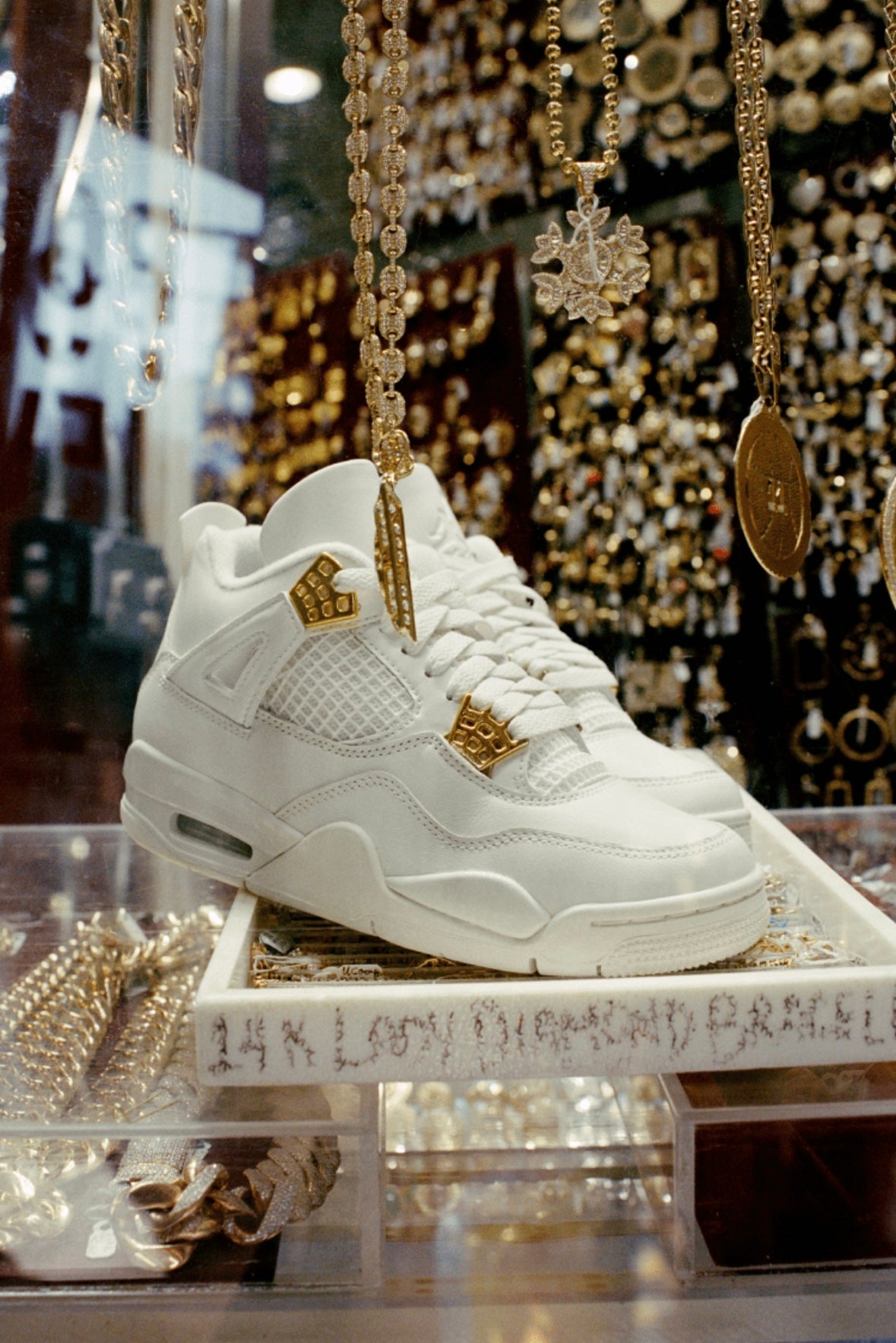 JORDAN 4 RETRO SAIL METALLIC GOLD