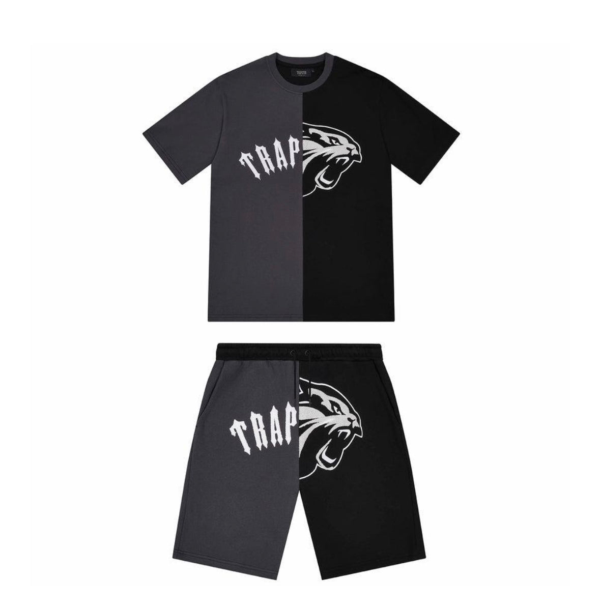 Trapstar Arch Shooters Shorts Set - Black/Grey/White