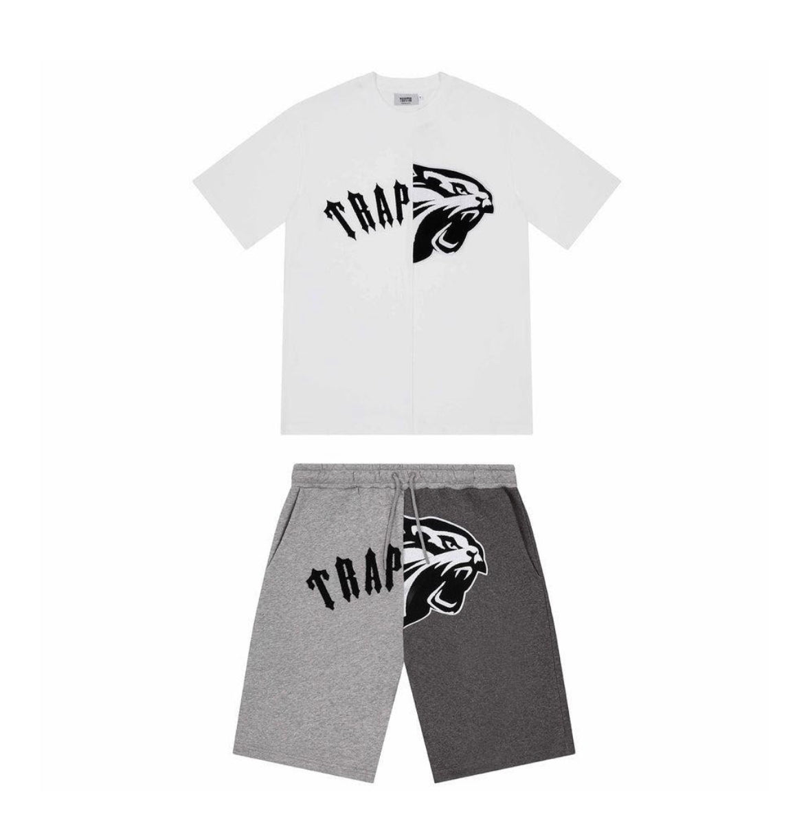 Trapstar Arch Shooters Shorts Set - White/Grey/Black