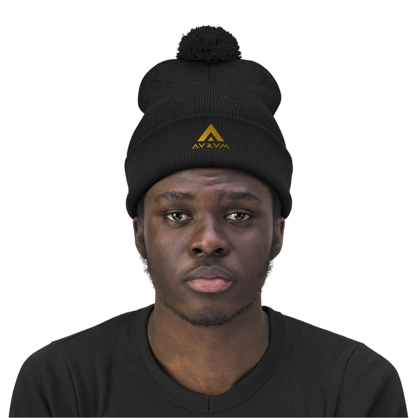 AURUM LOGO POM POM BEANIE