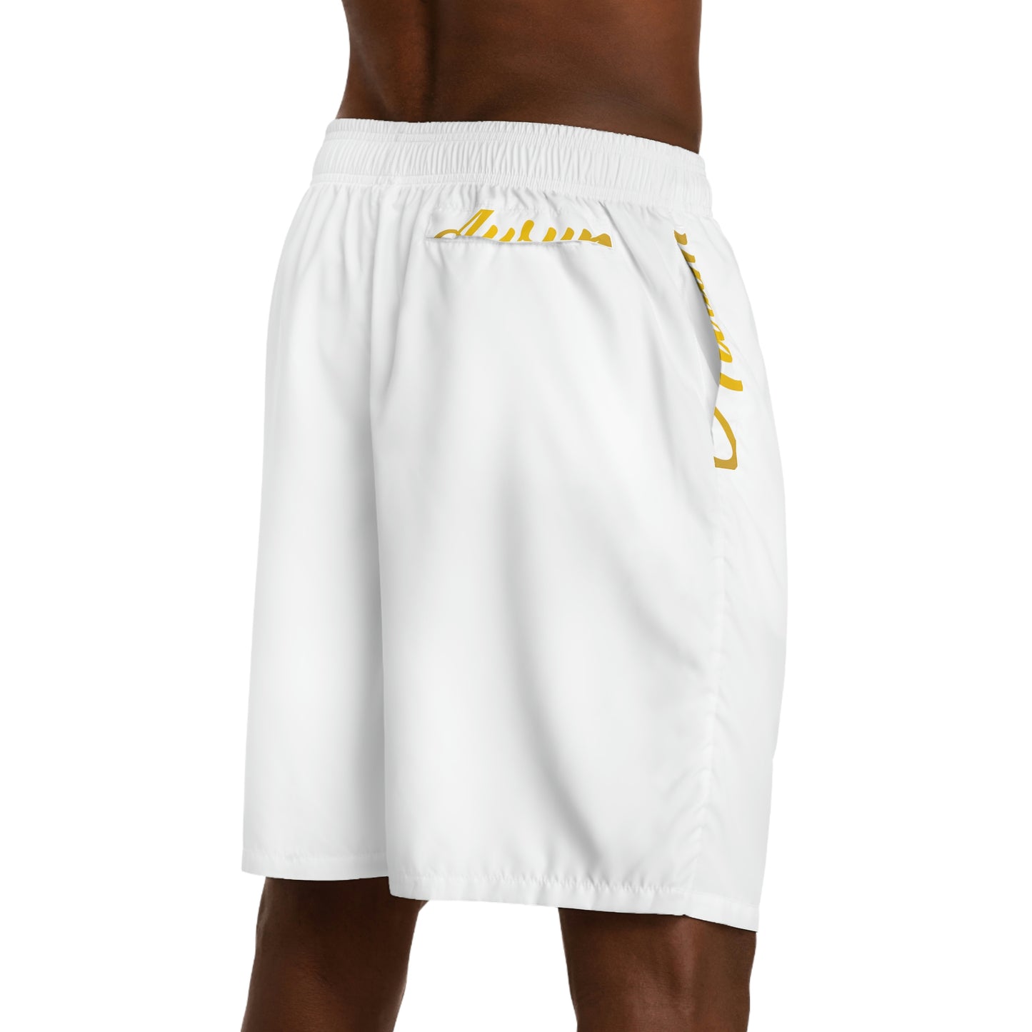 AURUM LOGO JOGGER SHORTS WHITE