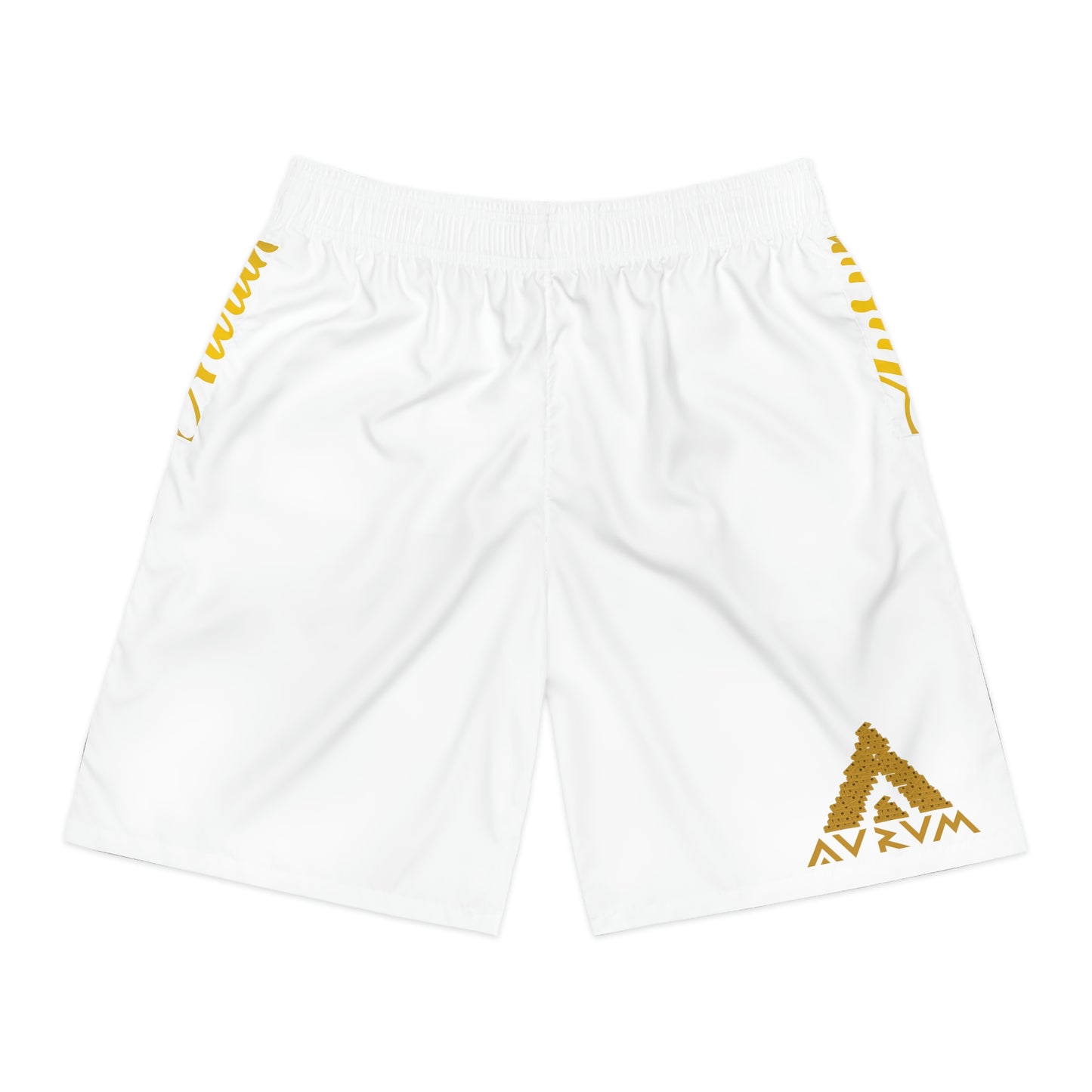 AURUM LOGO JOGGER SHORTS WHITE
