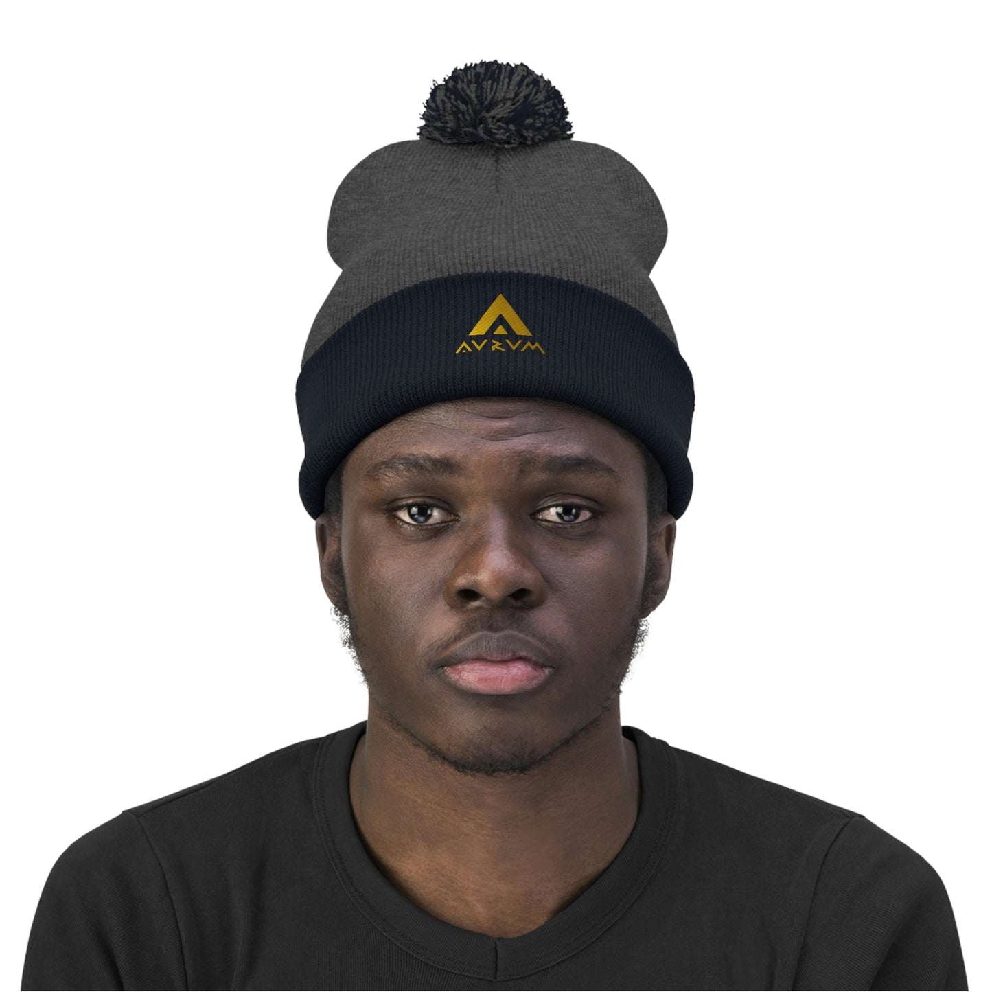 AURUM LOGO POM POM BEANIE