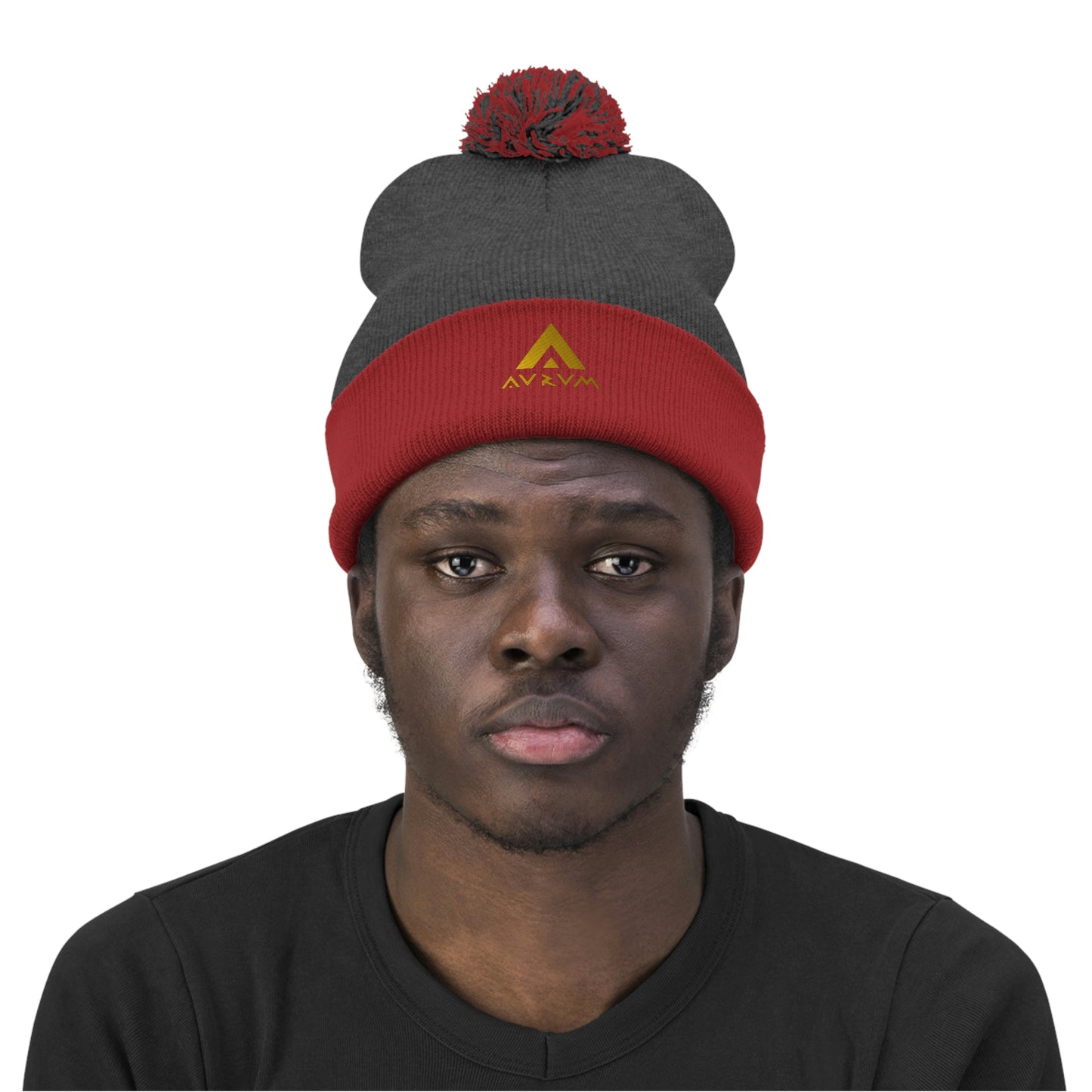 AURUM LOGO POM POM BEANIE