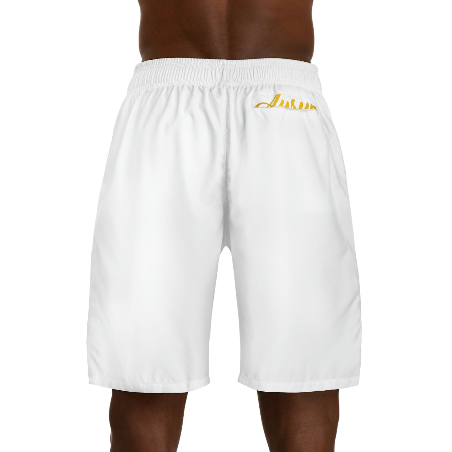 AURUM LOGO JOGGER SHORTS WHITE
