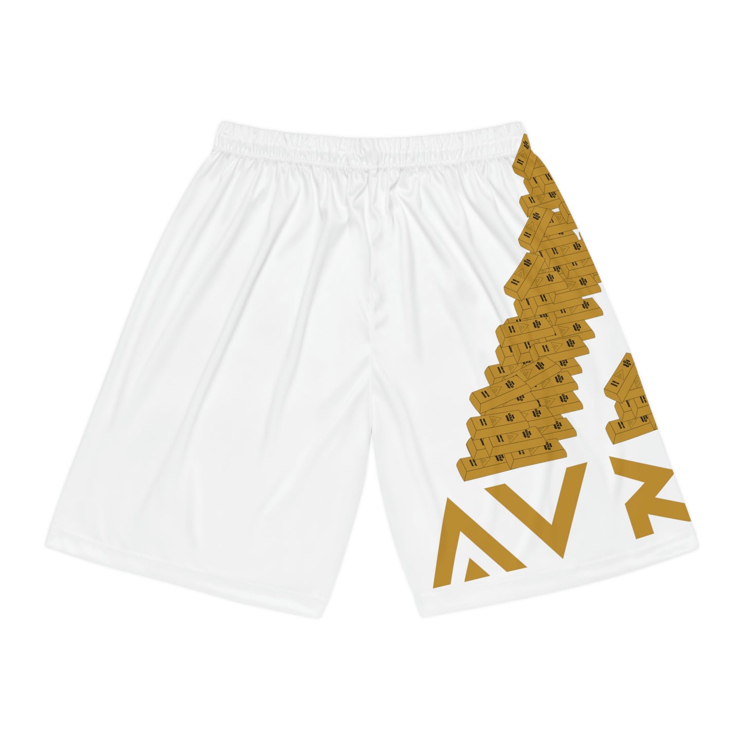 AURUM LOGO BASKETBALL SHORTS WHITE