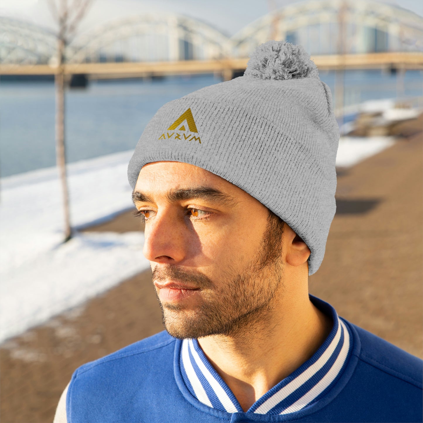AURUM LOGO POM POM BEANIE