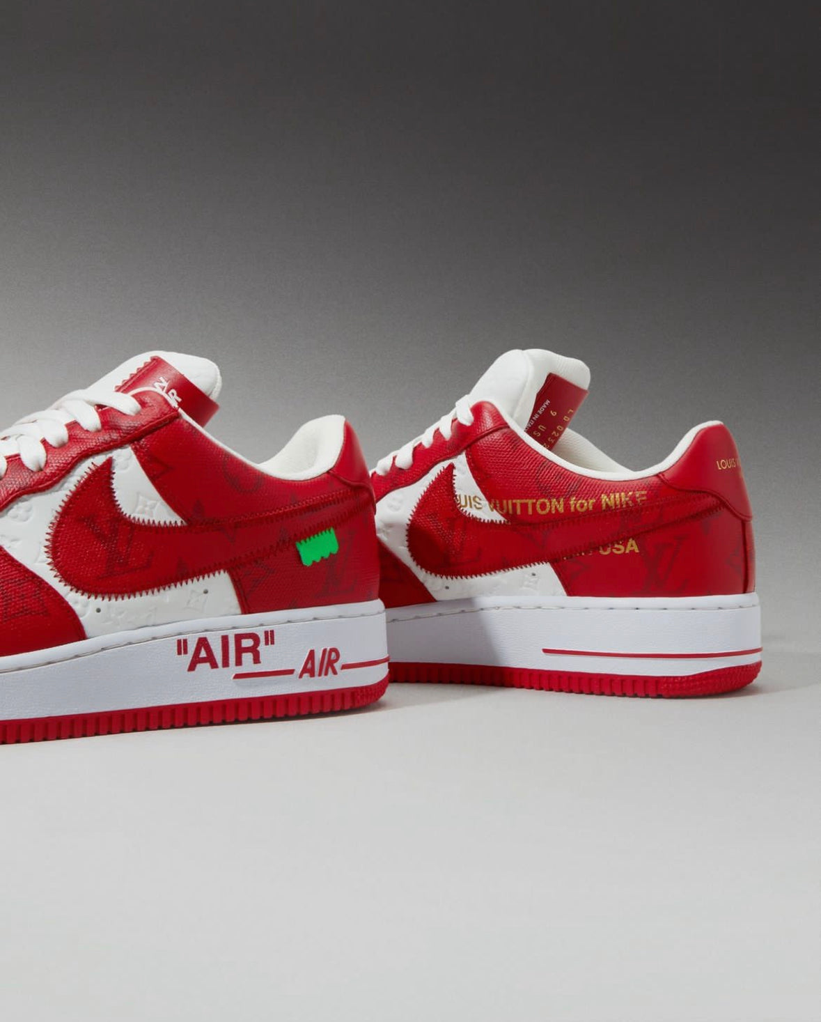 NIKE AIR FORCE 1 LOW X LOUIS VUITTON BY VIRGIL ABLOH WHITE RED
