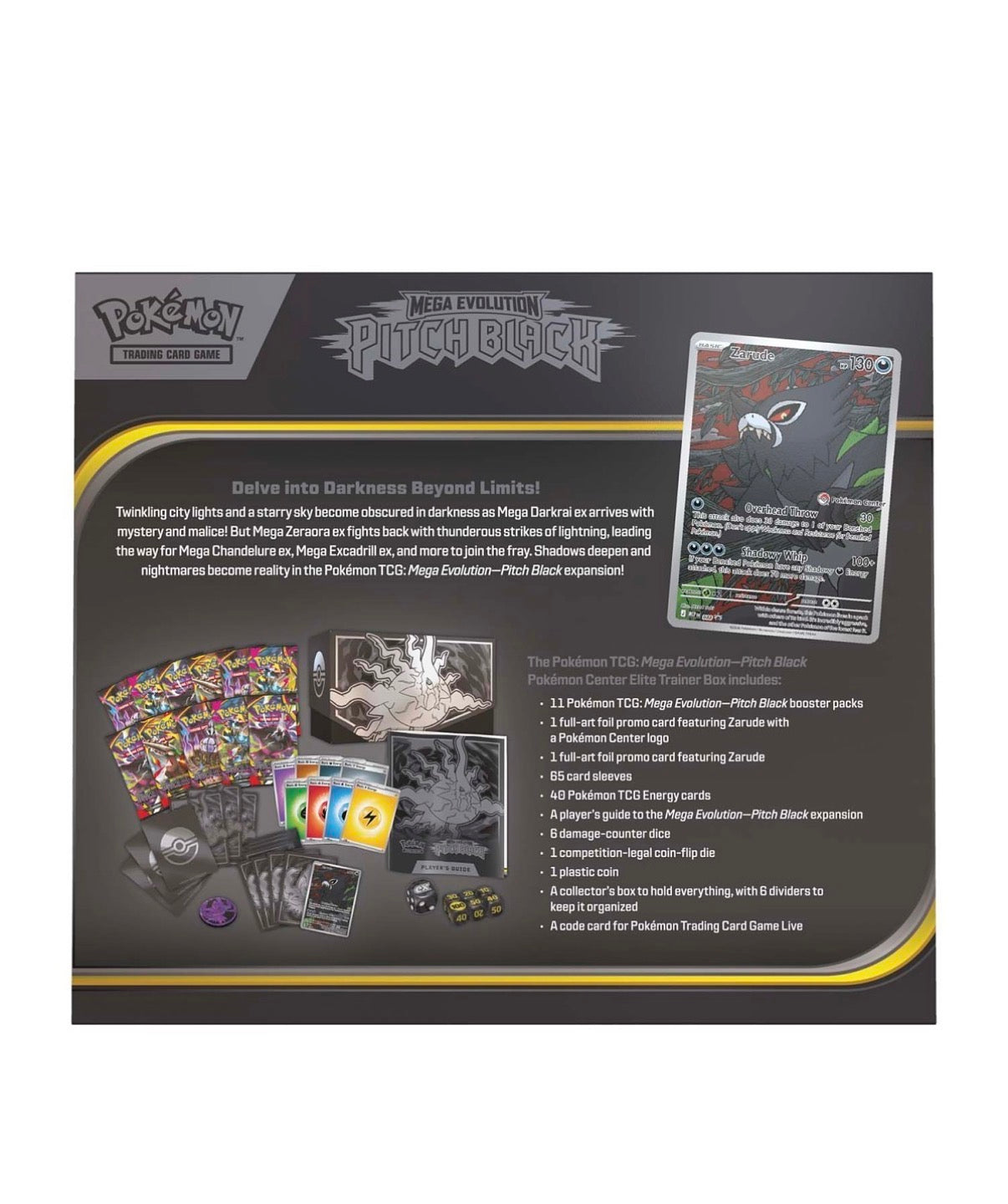 Pokemon Pitch Black Pokemon Center Elite Trainer Box