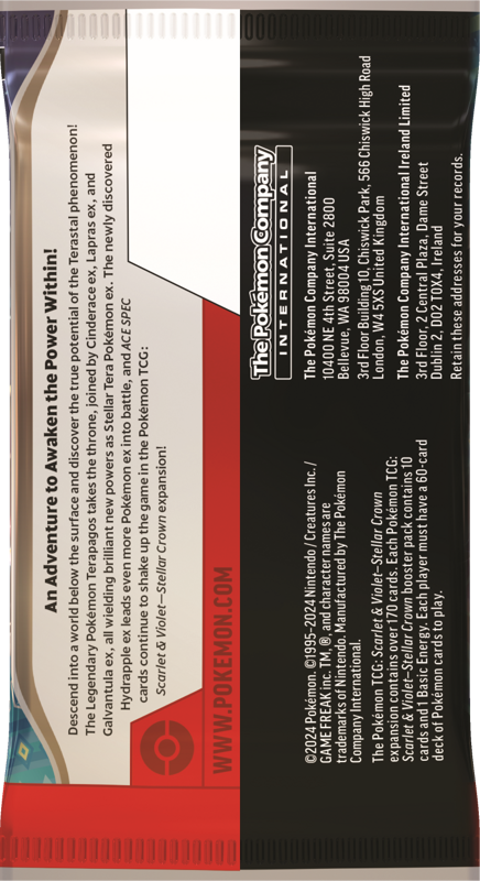 Stellar Crown  pokemon Booster Pack