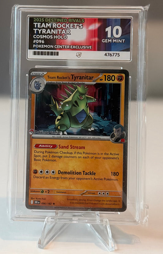 Pokemon team rocket’s tyranitar cosmos holo destined rivals pokemon center exclusive 2025