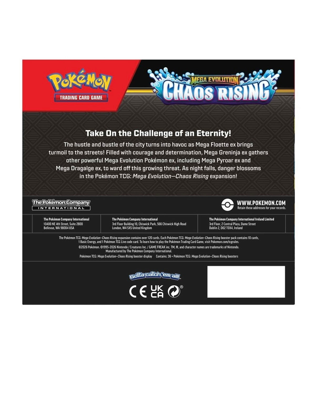 Pokemon Chaos Rising Booster Display Box (36 Packs)