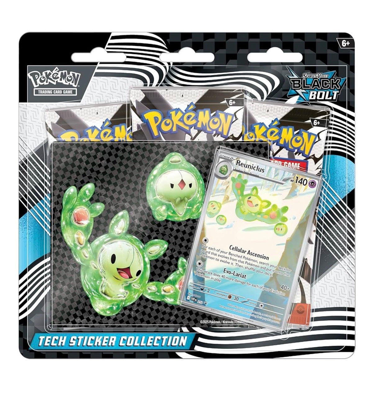 Reuniclus Pokémon TCG: Scarlet & Violet Black Bolt Tech Sticker Collection.