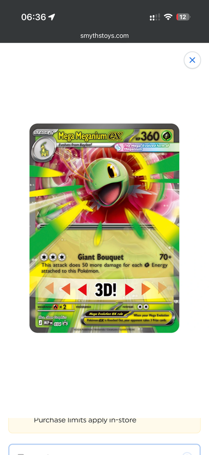 Pokemon Mega Meganium ex Box