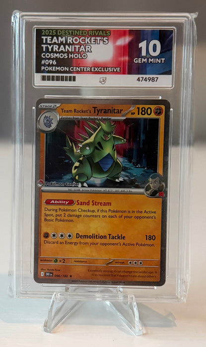 Pokemon team rocket’s tyranitar cosmos holo destined rivals pokemon center exclusive 2025.