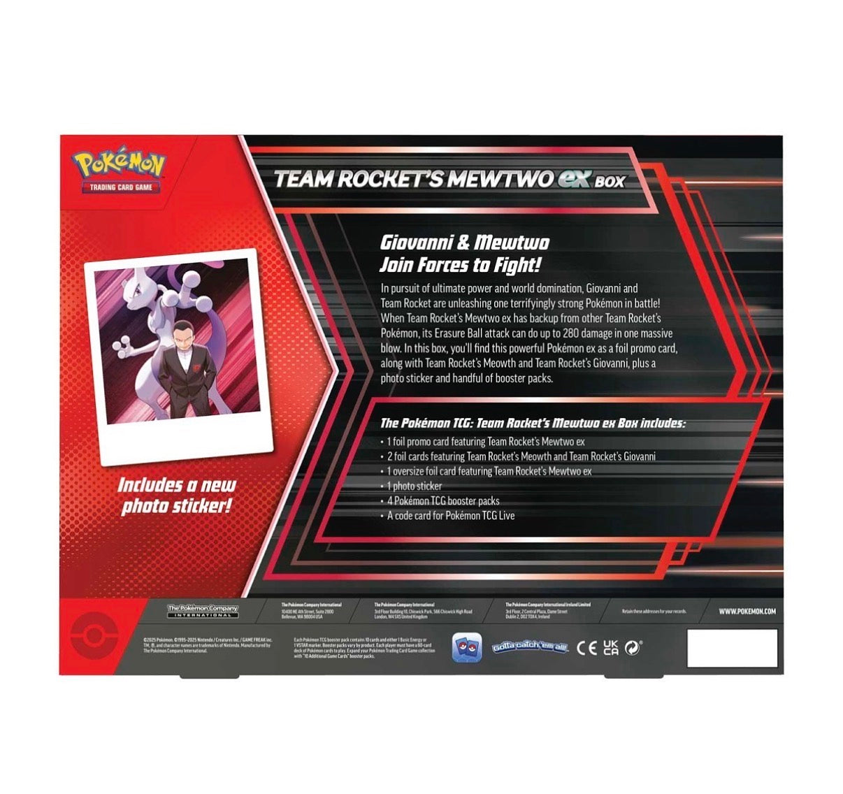 Pokemon Team Rocket’s Mewtwo ex Box