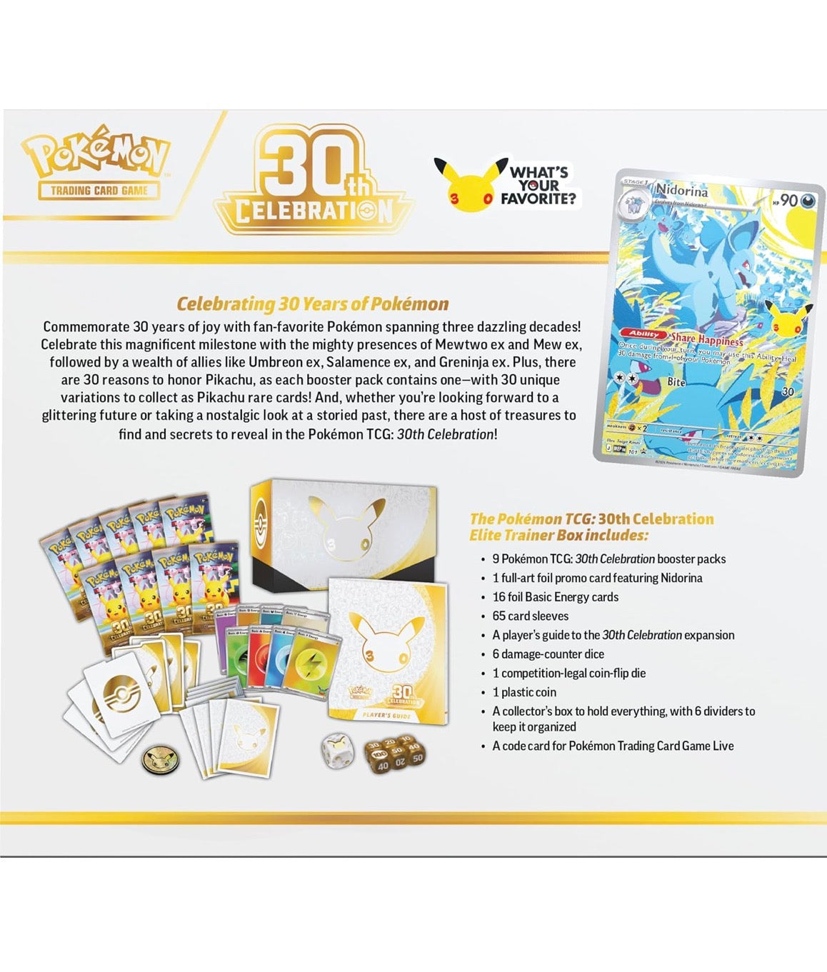 Pokemon 30th Celebration Elite Trainer Box