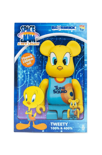 MEDICOM TOY x Space Jam Tweety BE@RBRICK 100% and 400% figure set