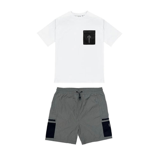 Trapstar Irongate Mesh Pocket Short Set - White/Blac