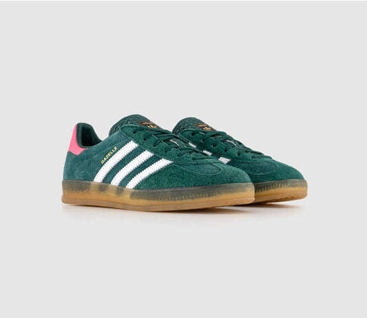GAZELLE INDOOR TRAINERS COLLEGIATE GREEN WHITE LUCID PINK