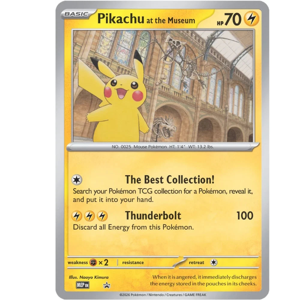 Pokemon Pikachu At The Museum Natural History Museum Jumbo card