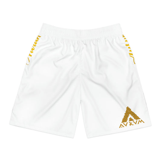 AURUM LOGO JOGGER SHORTS WHITE