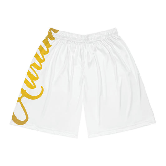 AURUM SIGNATURE BASKETBALL SHORTS WHITE