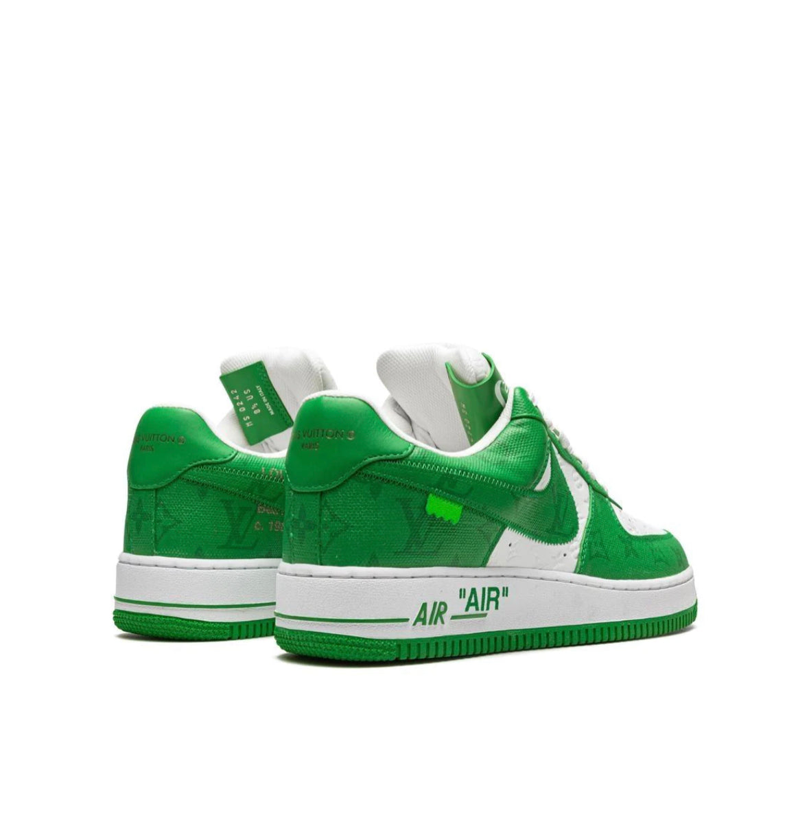 NIKE AIR FORCE 1 LOW X LOUIS VUITTON BY VIRGIL ABLOH WHITE GREEN