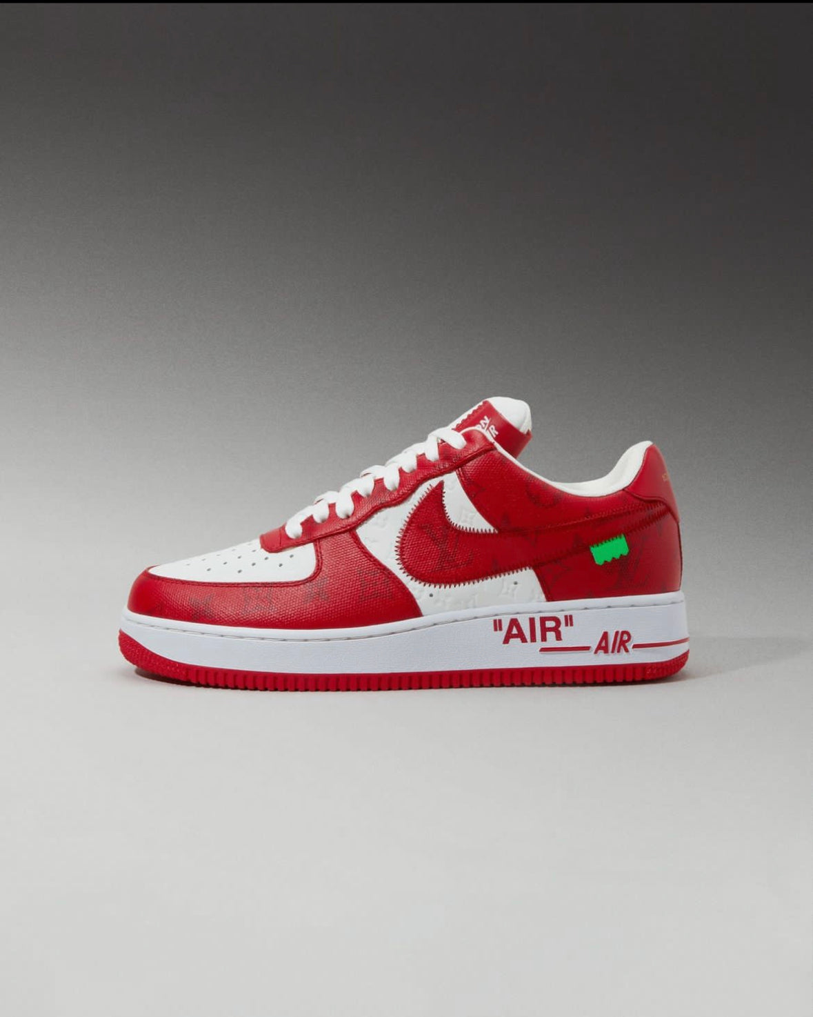 NIKE AIR FORCE 1 LOW X LOUIS VUITTON BY VIRGIL ABLOH WHITE RED