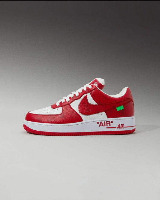NIKE AIR FORCE 1 LOW X LOUIS VUITTON BY VIRGIL ABLOH WHITE RED