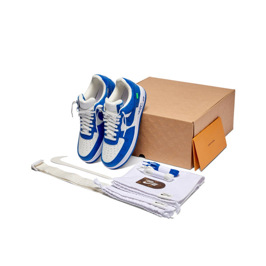 NIKE AIR FORCE 1 LOW X LOUIS VUITTON BY VIRGIL ABLOH WHITE ROYAL